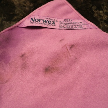 Norwex body cloth that removes makeup with only water