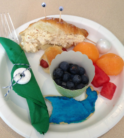 Nautical themed baby shower food
