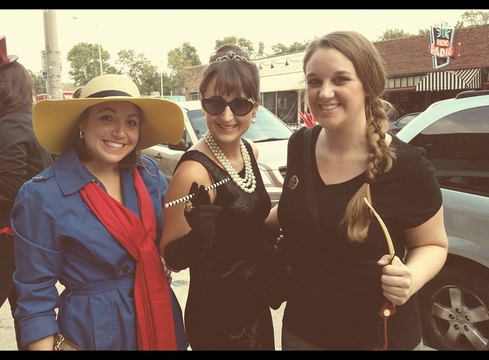 Madeline, Holly Golightly, and Katniss costumes
