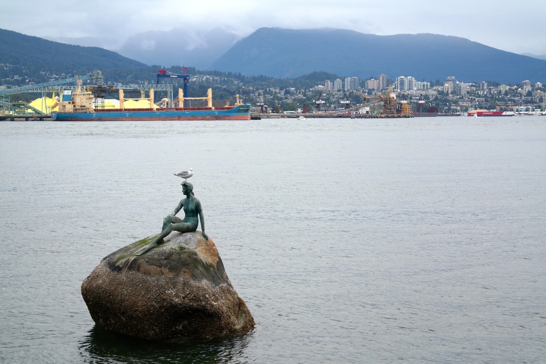 “Girl in a Wetsuit” statue along Stanley Park seawall